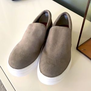Steve Madden Slip Ons- Grey